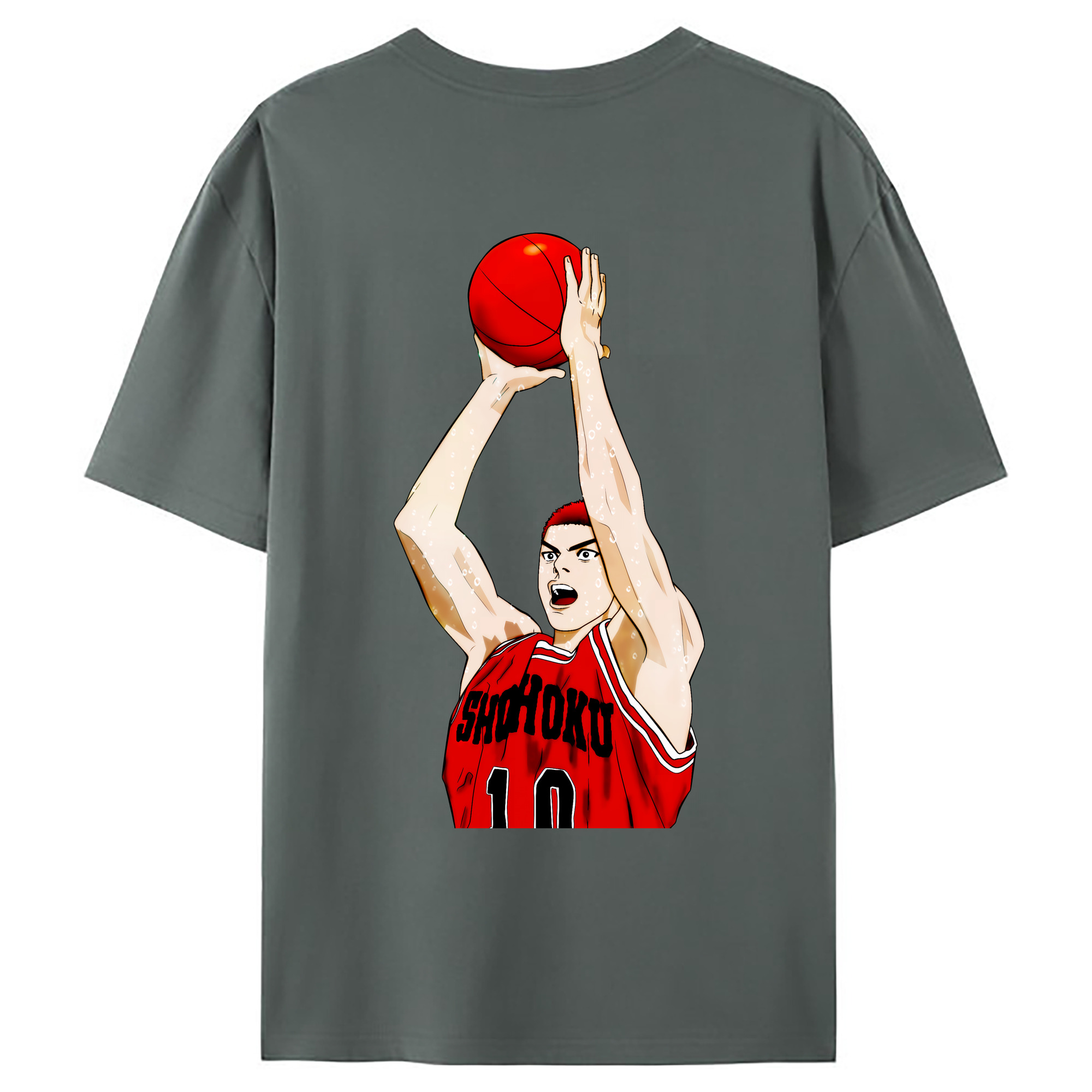 （画像用） SLAM DUNK／スラムダンク 綿100％ メンズ半袖Tシャツ（バックプリント） 通気性